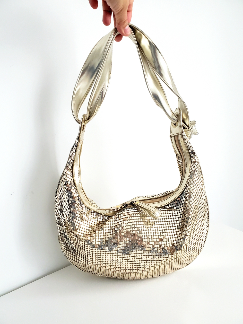 Metallic Gold Shoulder Bag - Women